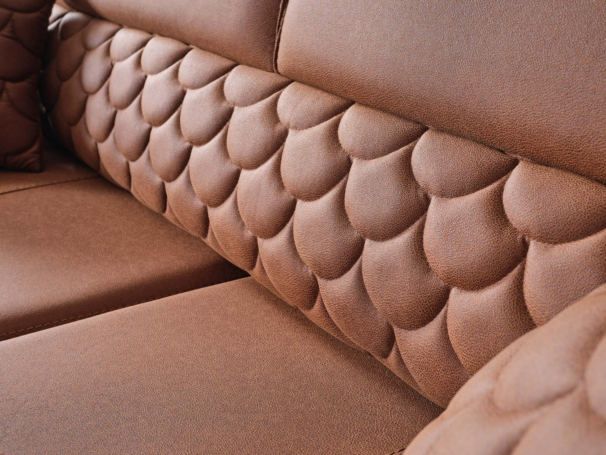 Ruby Convertible Sofa in Brick from Furnia - Luna Furniture