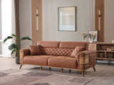 Ruby Convertible Sofa in Brick from Furnia - Luna Furniture