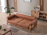 Ruby Convertible Sofa in Brick from Furnia - Luna Furniture