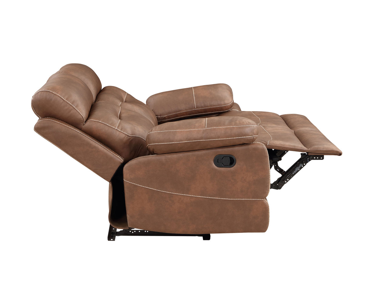 Rudger Chestnut Manual Reclining Loveseat from Steve Silver - Luna Furniture