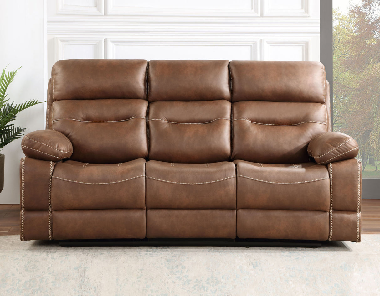 Rudger Chestnut Reclining Sofa from Steve Silver - Luna Furniture
