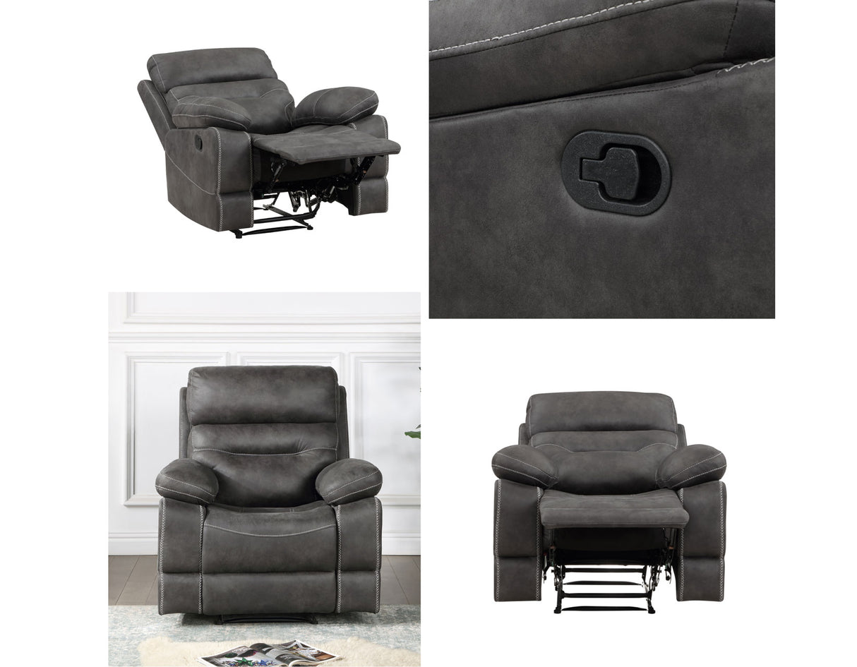 Rudger Gray Manual Recliner from Steve Silver - Luna Furniture