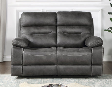 Rudger Gray Manual Reclining Loveseat from Steve Silver - Luna Furniture