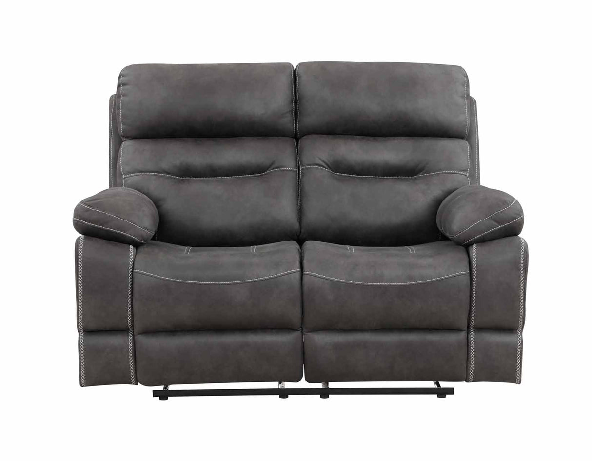 Rudger Gray Manual Reclining Loveseat from Steve Silver - Luna Furniture