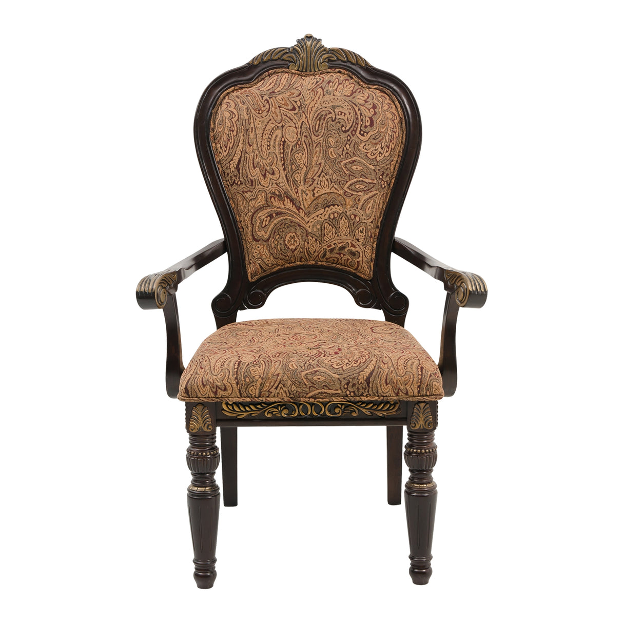 Russian Hill Warm Cherry 112" 7-Piece Double Pedestal Extendable Dining Set from Homelegance - Luna Furniture