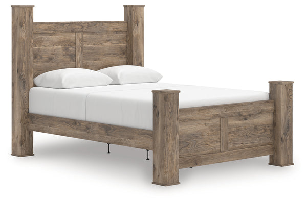 Rusticott Brown Queen Poster Bed