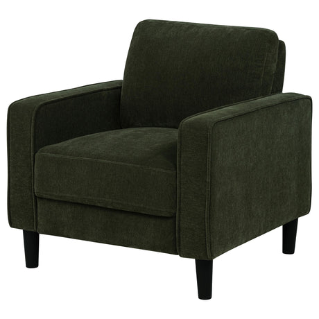 Ruth Matcha Green Fabric Upholstered Track Arm Accent Chair from Coaster - Luna Furniture