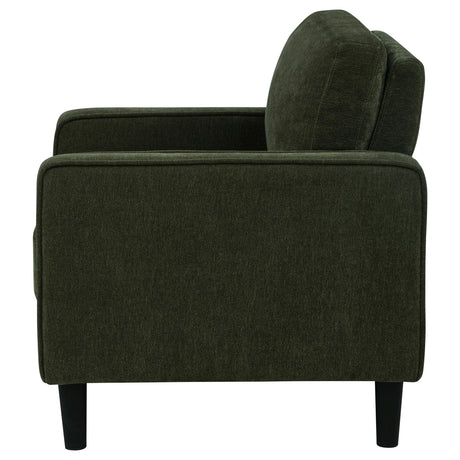 Ruth Matcha Green Fabric Upholstered Track Arm Accent Chair from Coaster - Luna Furniture