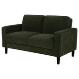 Ruth Matcha Green Fabric Upholstered Track Arm Loveseat from Coaster - Luna Furniture