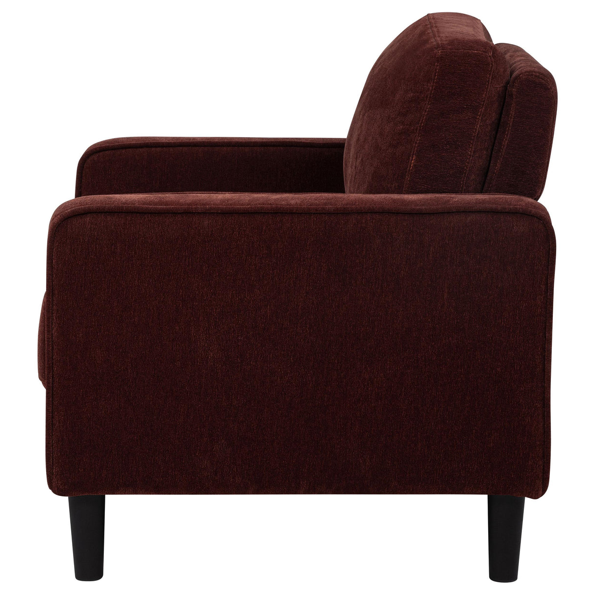 Ruth Rust Red Fabric Upholstered Track Arm Accent Chair from Coaster - Luna Furniture