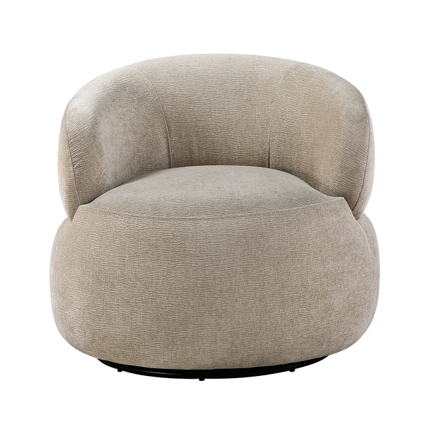 Ruvo Light Brown Swivel Accent Chair