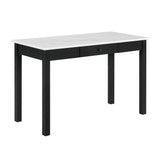 Rylee Black Faux Marble Top Office Desk from Crown Mark - Luna Furniture