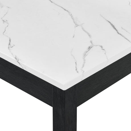 Rylee Black Faux Marble Top Office Desk from Crown Mark - Luna Furniture