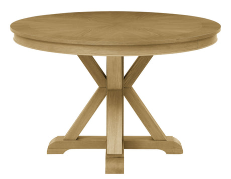 Rylie 48-inch Round Dining Table, Natural Finish from Steve Silver - Luna Furniture