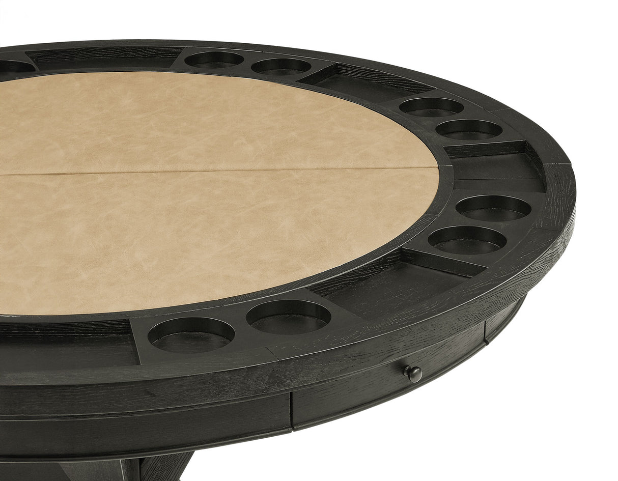 Rylie 6-PIece Counter Game Dining Set, Black Finish from Steve Silver - Luna Furniture