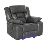 S8098 Concord (LT.Grey) 3pcs Reclining Sofa, Loveseat & Recliner from New Era Innovations - Luna Furniture
