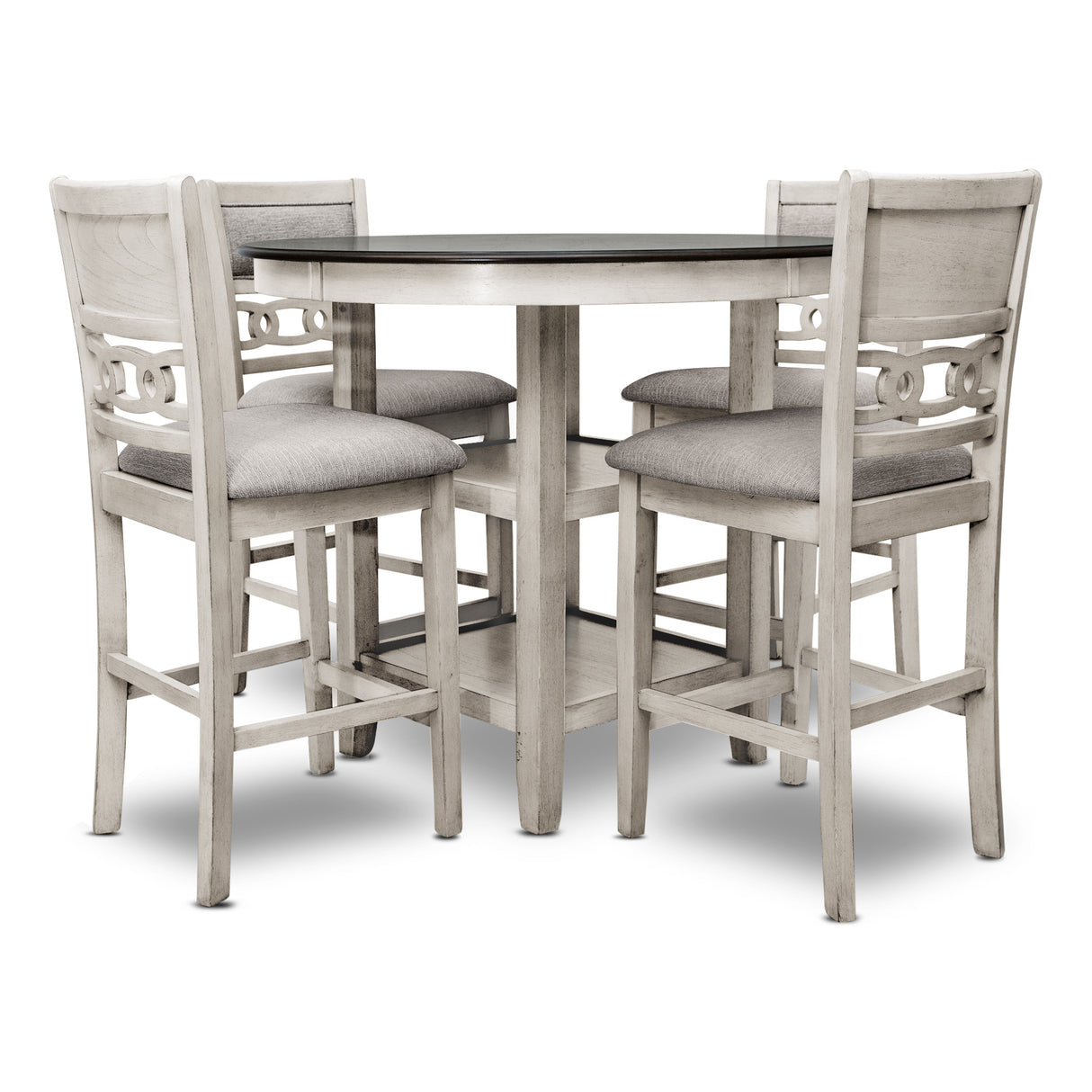Savor White 5-Piece Counter Height Set from Homelegance - Luna Furniture