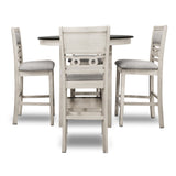 Savor White 5-Piece Counter Height Set from Homelegance - Luna Furniture