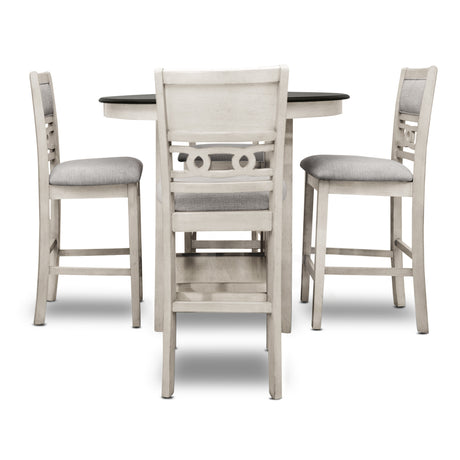 Savor White 5-Piece Counter Height Set from Homelegance - Luna Furniture