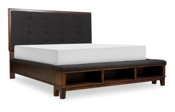 Watson Brown Queen Upholstered Storage Panel Bed from Homelegance - Luna Furniture