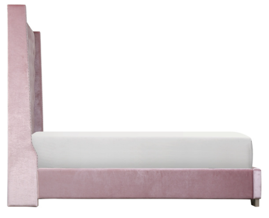Franco Pink Velvet King Upholstered Bed from Homelegance - Luna Furniture