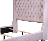 Franco Pink Velvet King Upholstered Bed from Homelegance - Luna Furniture