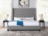 Melody Gray Queen Upholstered Bed from Homelegance - Luna Furniture