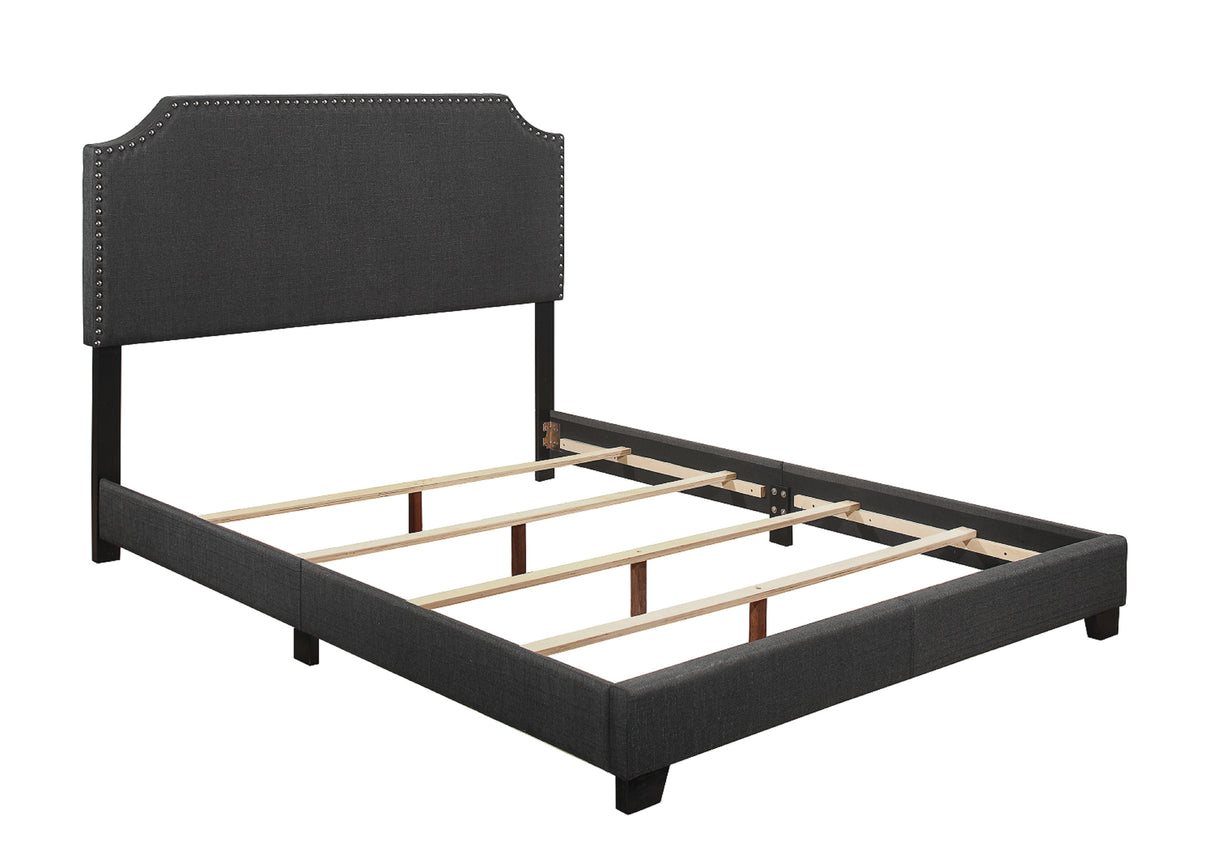 Melody Blue Velvet Queen Upholstered Bed from Homelegance - Luna Furniture