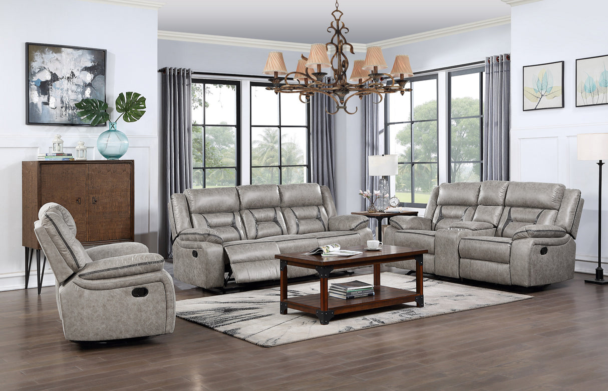 Floyd Brown Power Double Reclining Loveseat