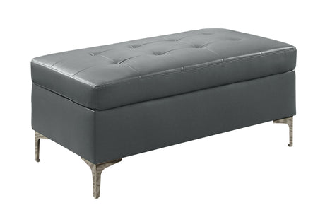 Barrington New Gray Ottoman from Homelegance - Luna Furniture