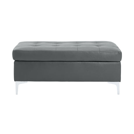 Barrington New Gray Ottoman from Homelegance - Luna Furniture
