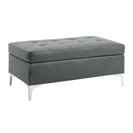 Barrington New Gray Ottoman from Homelegance - Luna Furniture