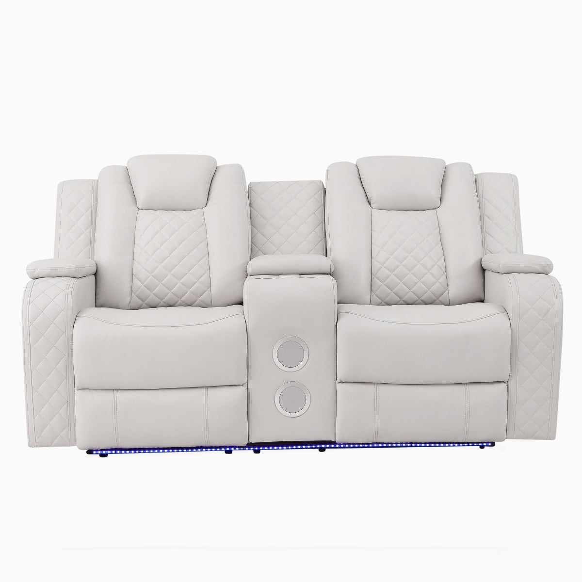 Radiant Gray/White 2-Piece Power Double Reclining Set from Homelegance - Luna Furniture