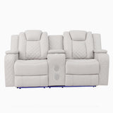 Radiant Gray/White 2-Piece Power Double Reclining Set from Homelegance - Luna Furniture