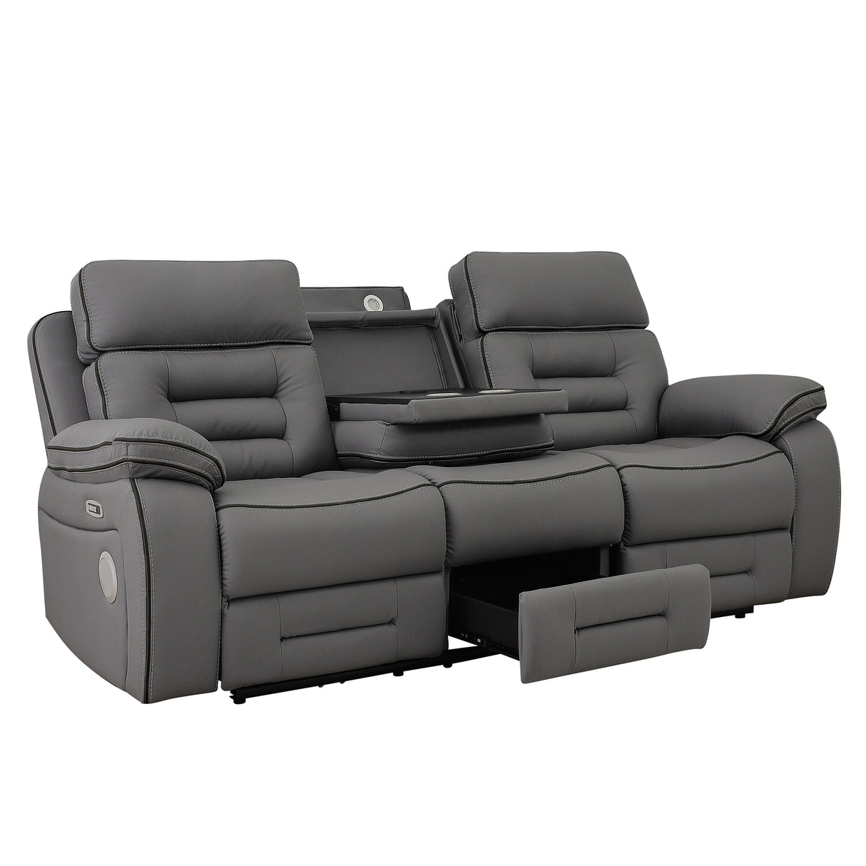 Pelin White Power Recliner from Homelegance - Luna Furniture