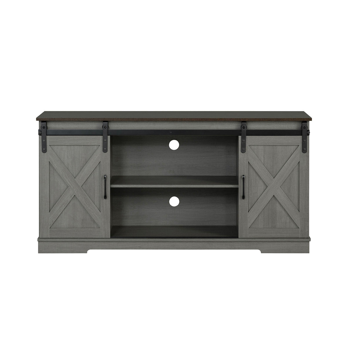 Garibaldi Brown/Gray TV Stand from Furniture of America - Luna Furniture