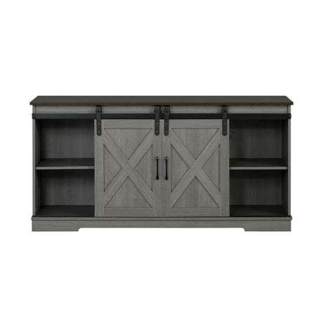 Garibaldi Brown/Gray TV Stand from Furniture of America - Luna Furniture