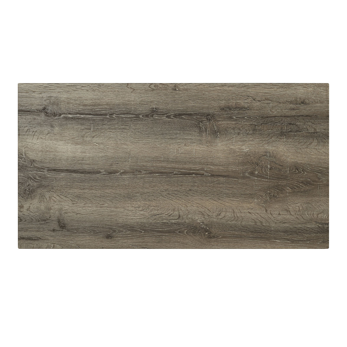 Adelaide Brown/Beige dining table, rustic brown wood grain top, top view