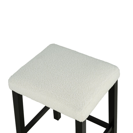 Chalcedony Black/White/Ivory 3-Piece Counter Height Dining Set from Furniture of America - Luna Furniture