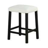 Chalcedony stool, ivory boucle cushion seat, three-quarter studio view