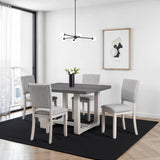Sauro Gray Upholstered Side Chair (4/Ctn) from Furniture of America - Luna Furniture