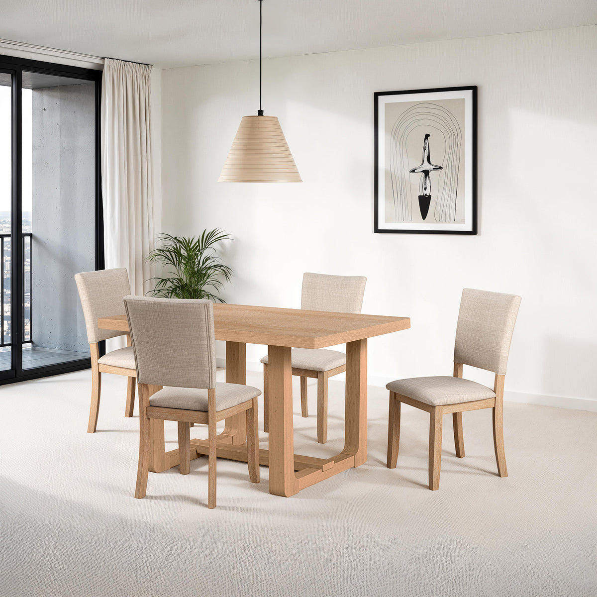 Sauro Natural Dining Table from Furniture of America - Luna Furniture
