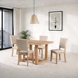 Sauro Natural 5 Pc Dining Table Set from Furniture of America - Luna Furniture