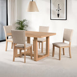 Sauro Natural 5 Pc Dining Table Set from Furniture of America - Luna Furniture