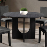 Oberto Dark Gray Round Dining Table from Furniture of America - Luna Furniture