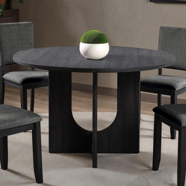 Oberto Dark Gray Round Dining Table
