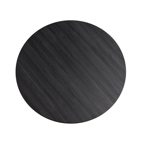 Oberto Dark Gray 5-Piece Round Dining Room Set from Furniture of America - Luna Furniture
