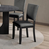 Oberto Dark Gray 5-Piece Round Dining Room Set from Furniture of America - Luna Furniture