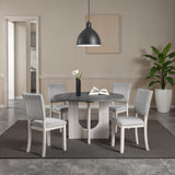 Oberto Gray Round Dining Table from Furniture of America - Luna Furniture