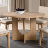 Oberto Natural 5 Pc Round Dining Table Set from Furniture of America - Luna Furniture
